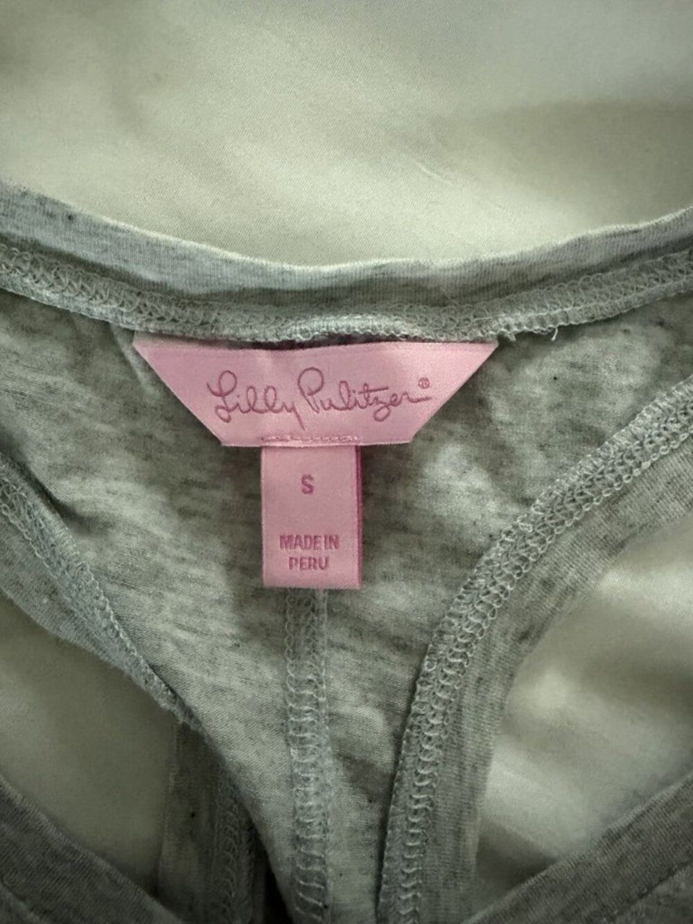 Lilly Pulitzer Women’s Gray Racerback Tank Top Size Small NWOT - Picture 4 of 6